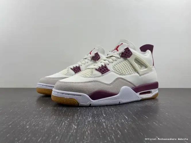 Official Maikesneakers DR5415-102 Jordan 4 x Red Sapphire SB 0505